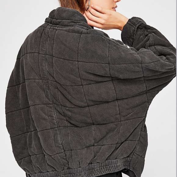 Free People Quilted Dolman knit Jacket washed - Picture 2 of 10